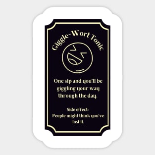 Potion Label: Giggle-Wort Tonic, Halloween Sticker